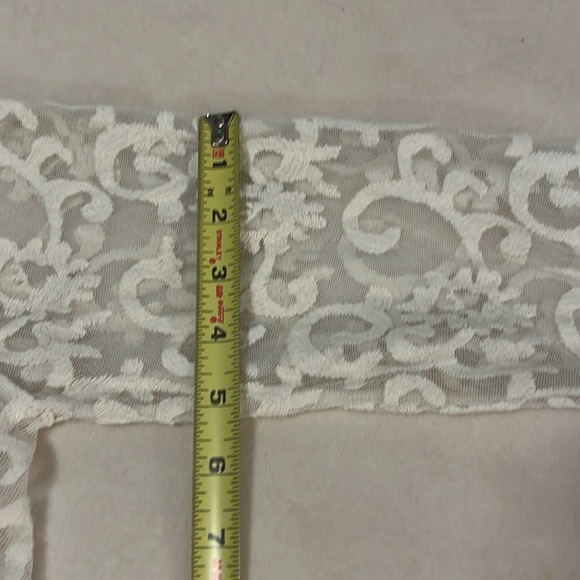 Capri Cream Lace Long Sleeve Beach Pool Boho Embroidered Coverup Top Sz L - Picture 6 of 9